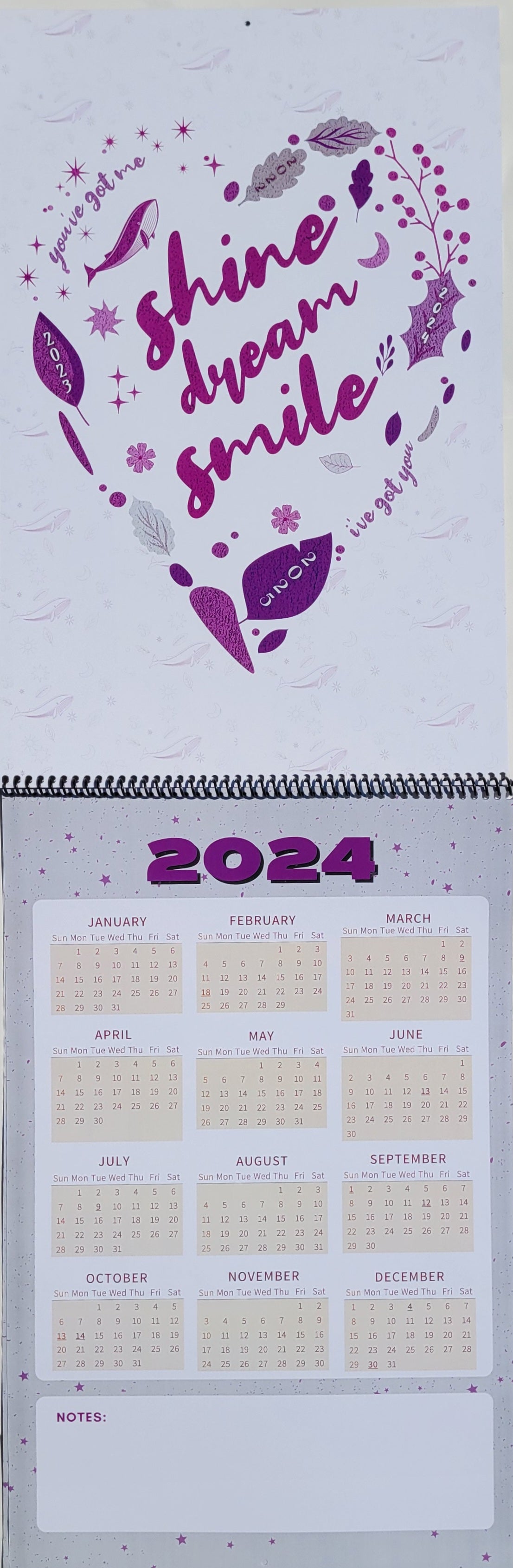 Dream 2025 3yr Wall Calendar Poster