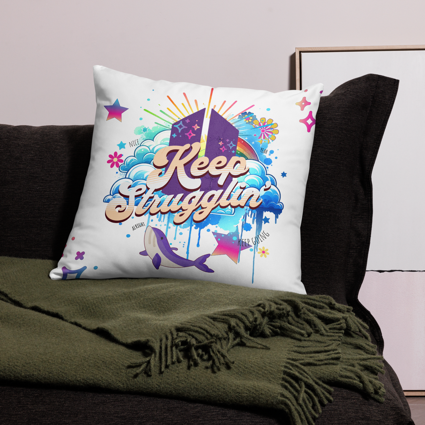 Keep Strugglin' Throw Pillow