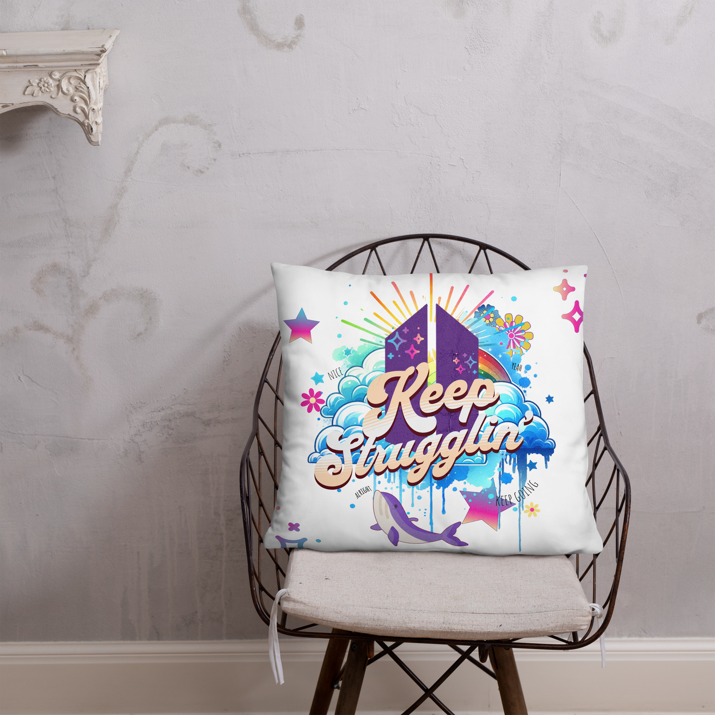 Keep Strugglin' Throw Pillow