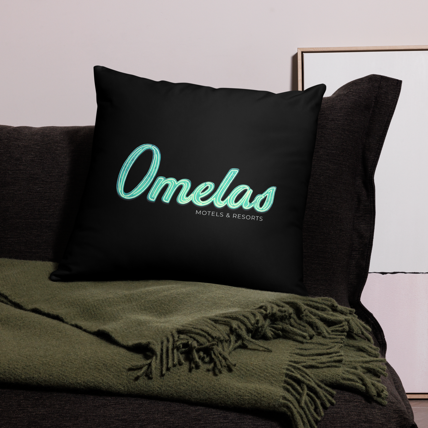 Omelas Motels Throw Pillow