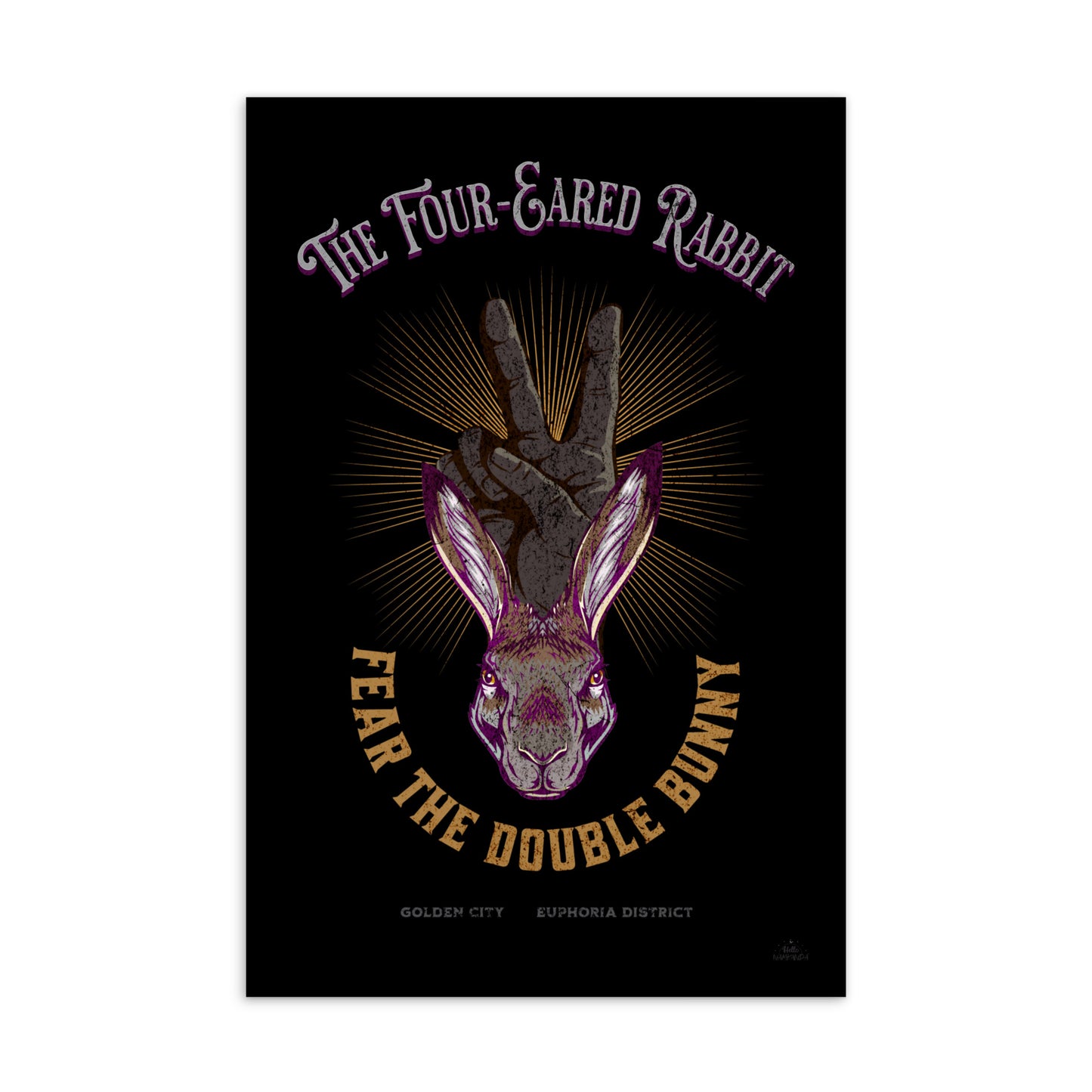 Four-Eared Rabbit Postcard - Fear Version