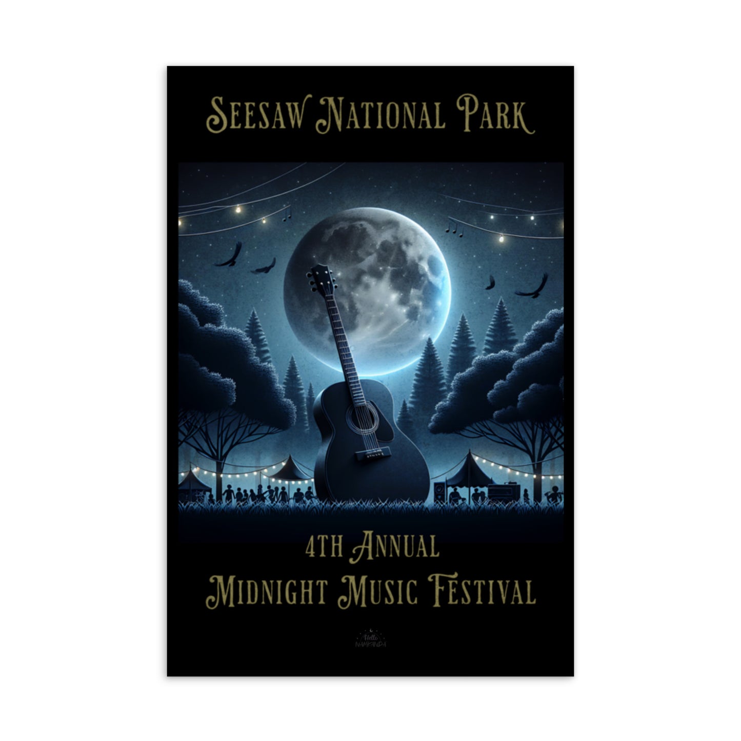 Seesaw Park Music Festival Postcard