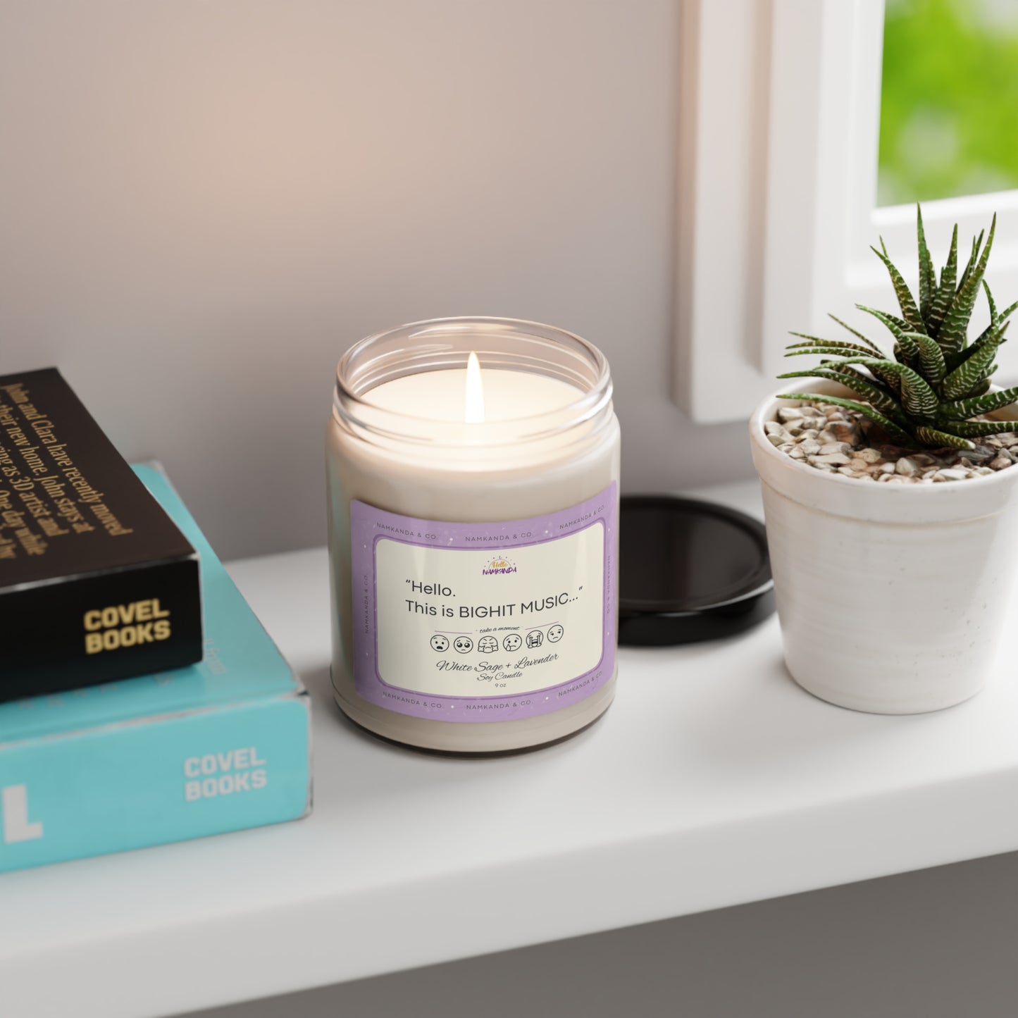 Take a Moment- White Sage + Lavender Scented Candle