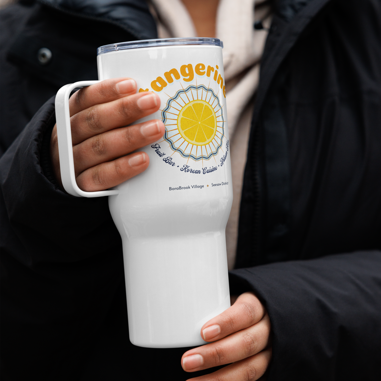 Tangerine Travel Mug