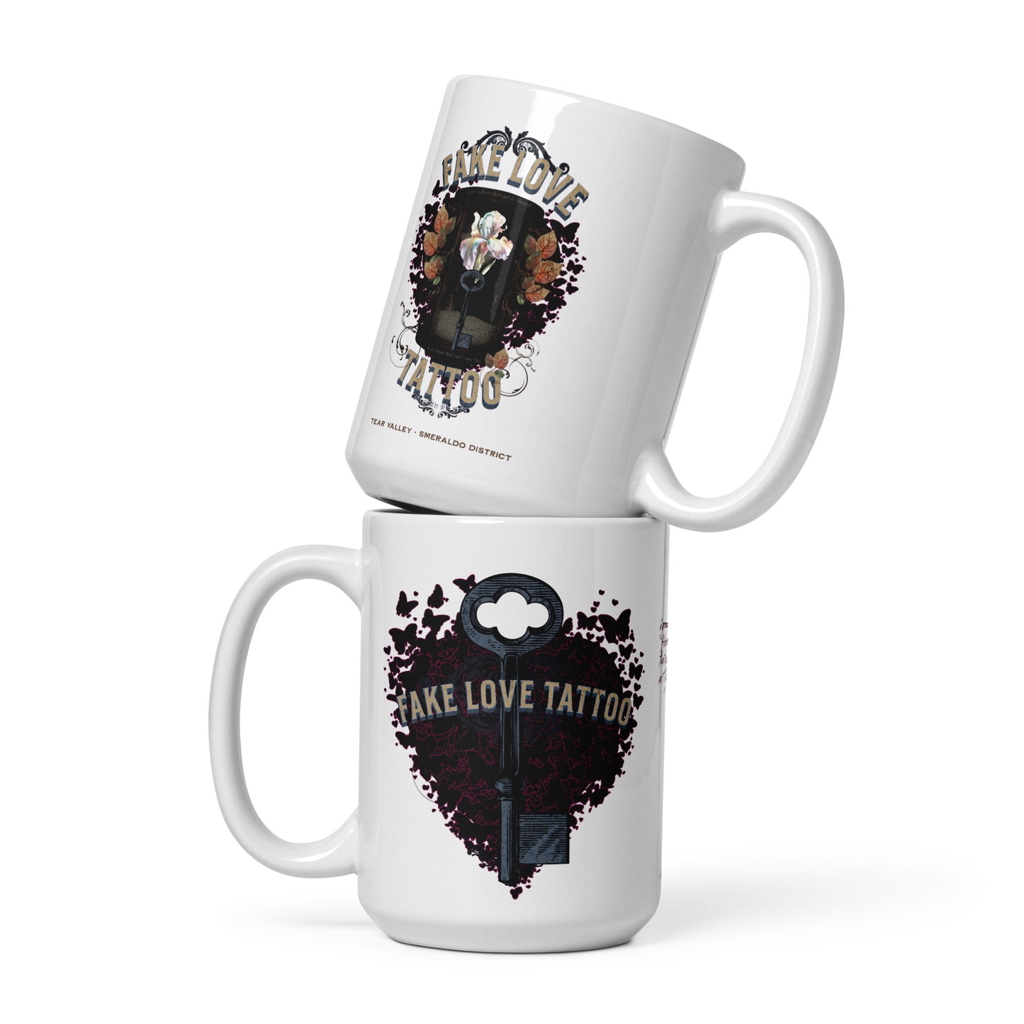 Fake Love Tattoo - White Mug