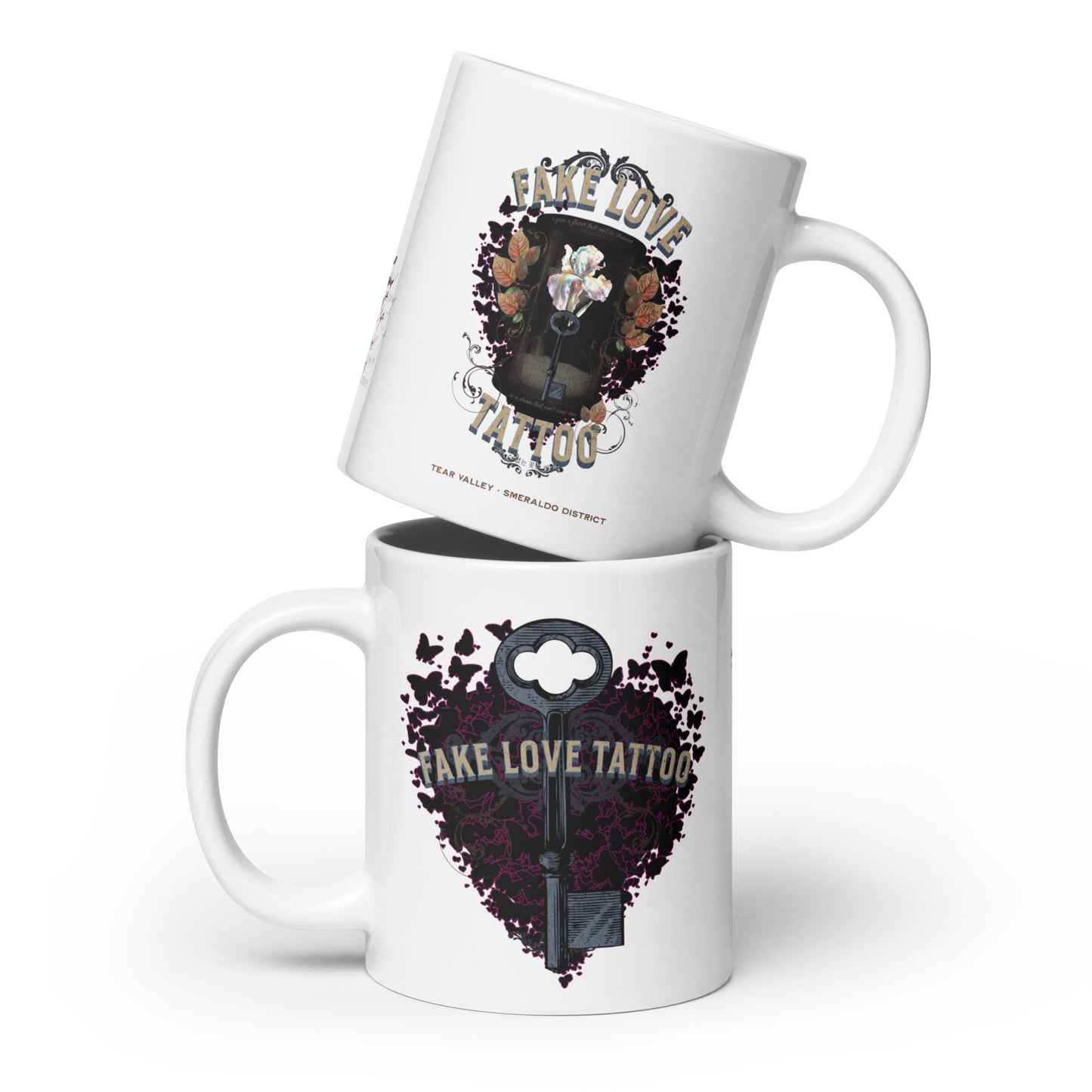 Fake Love Tattoo - White Mug